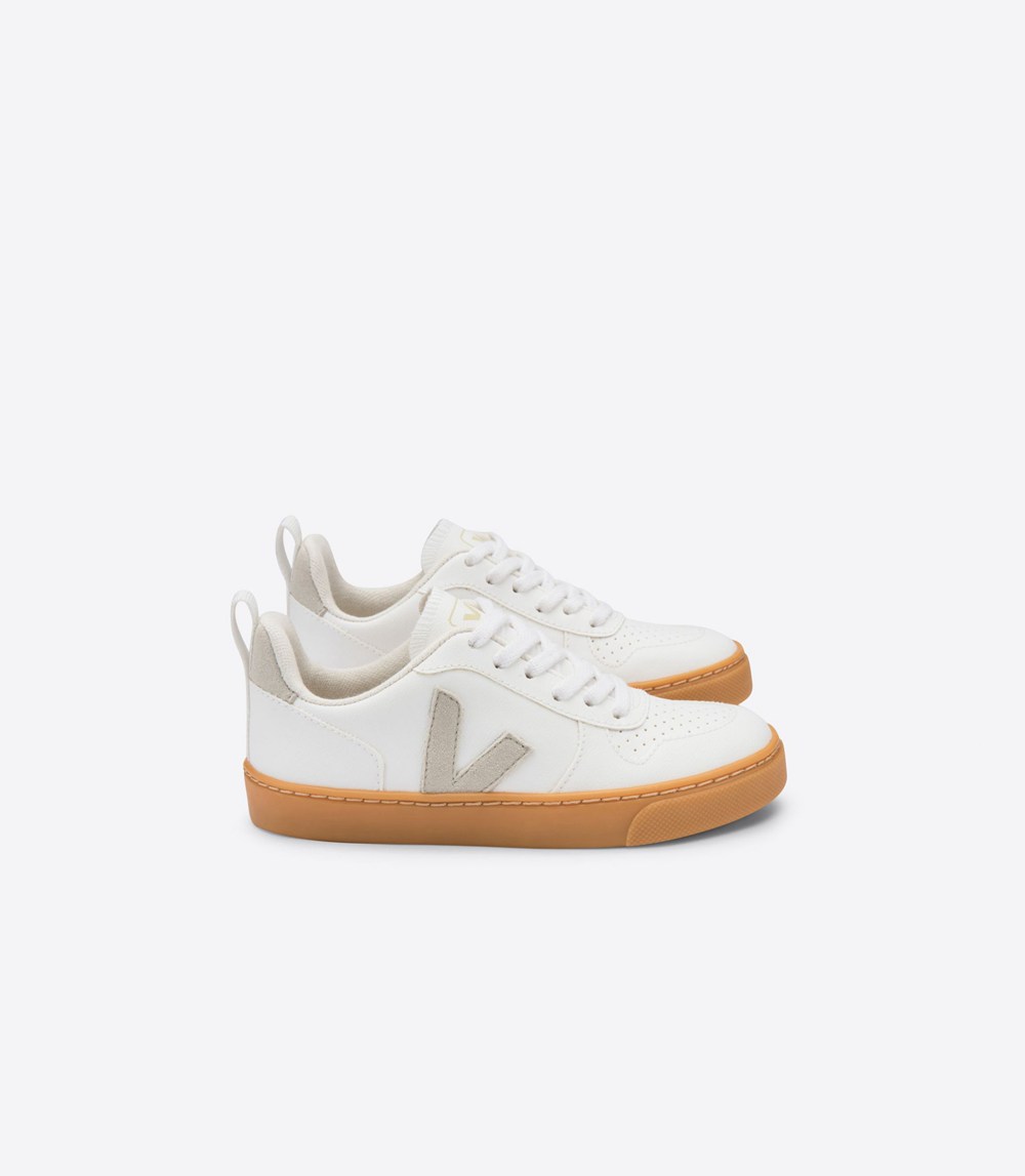 Veja Sneakers Kids - V-10 Cwl - White/Beige - 8419JHMRO